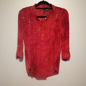 Red and Sparkly Shirt